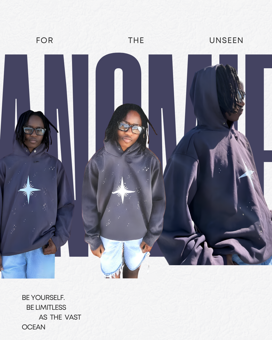 One Man Army star hoodie(no pockets)