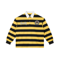 One Man Army Yellow and black Stripe Polo Shirt