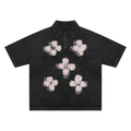 One Man Army Flower Polo T-Shirt