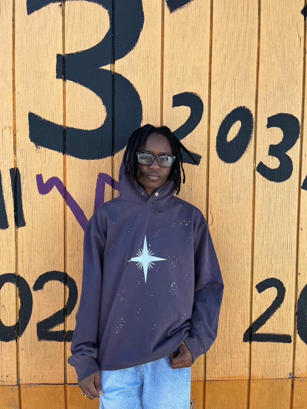 One Man Army star hoodie(no pockets)
