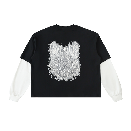One Man Army Inspired Layered Contrast Sleeve T-Shirt(Surprise drop)